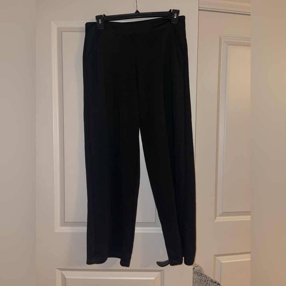 Max studio poly/rayon black pant